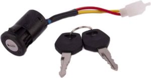Kinderauto-onderdelen Contactslot met 2 polige stekker voor elektrische kinderauto kindermotor kinderquad kindertractor accuvoertuig