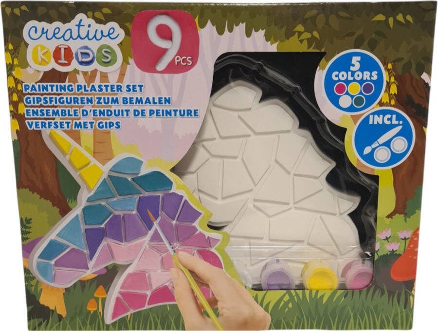 Kindercrea Mozaïek verfset Unicorn Feestjecreatief