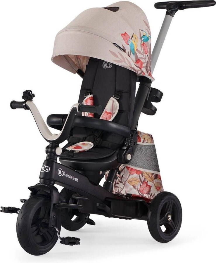 KinderKraft EASYTWIST Driewieler met duwstang 360° draaibare zitting