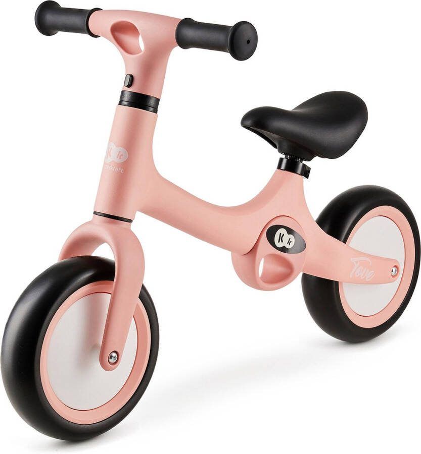 KinderKraft TOVE Loopfiets Lichtgewicht (2 kg) met draaggrepen Verstelbaar zadel (31-34 5 cm) Niet-punctie EVA wielen Antislip handvatten Compact en gemakkelijk opvouwbaar Geschikt voor kinderen tot 25 kg Rose Pink