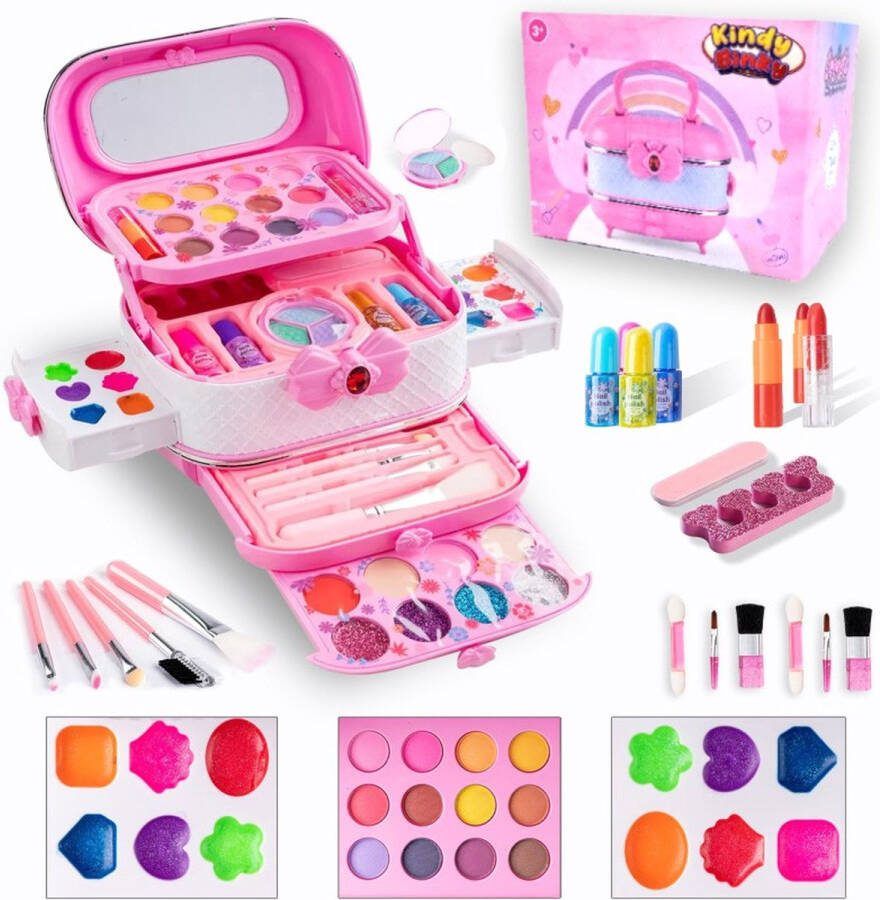 Kindy Binky Make up Kinderen Set Meisjes 57 Delige Make up Koffer Meisjes met Inhoud