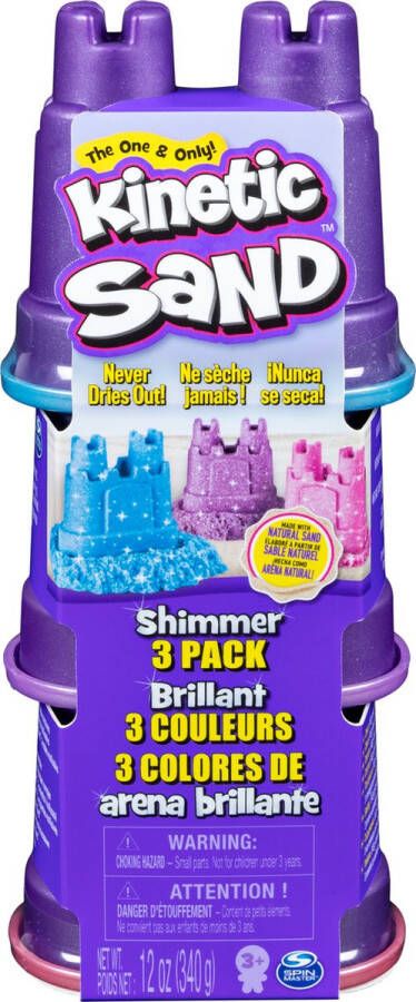 Kinetic Sand Shimmer Glitterzand 3 kleuren 340 g origineel kinetisch zand Sensorisch speelgoed