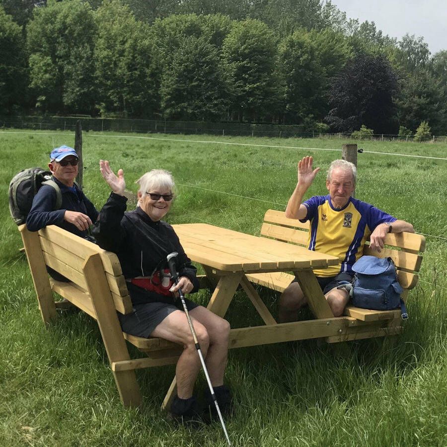KING 1.80m Picknicktafel met 2 Rugleuningen
