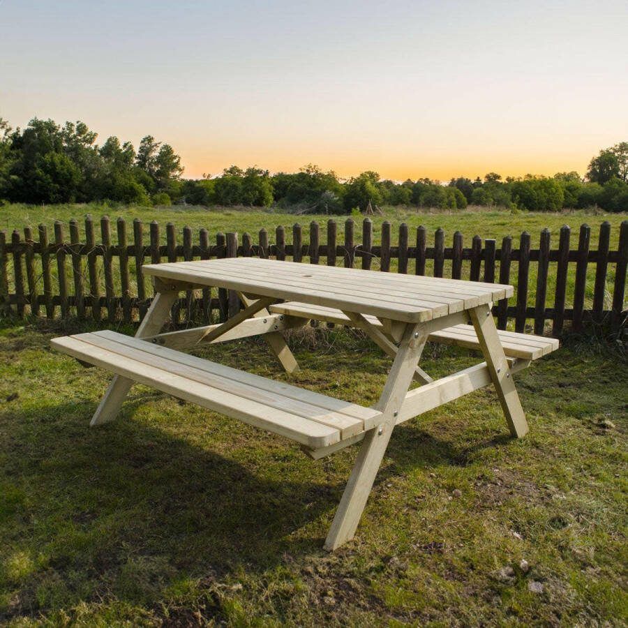 KING 6-PACK Picknicktafel 180 cm 4 cm dikte