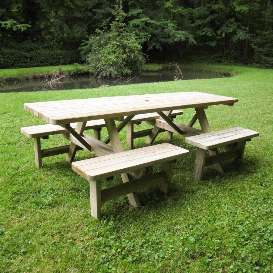 KING 6 PACK Picknicktafel 240 cm comfort (extra stevige versie)