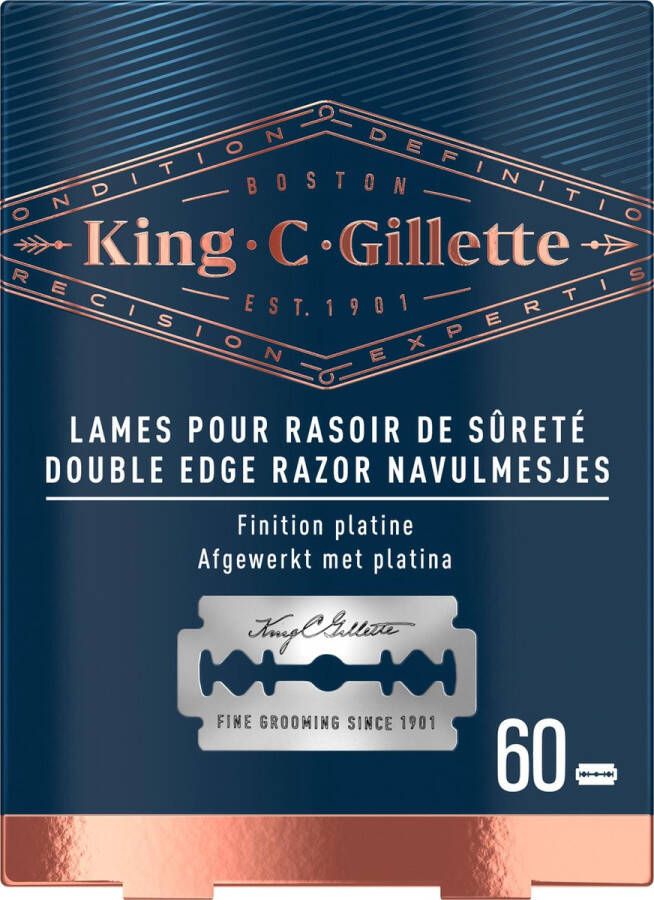 King C. Gillette Double Edge Safety Razor mesjes 60 Scheermesjes mannen cadeautjes