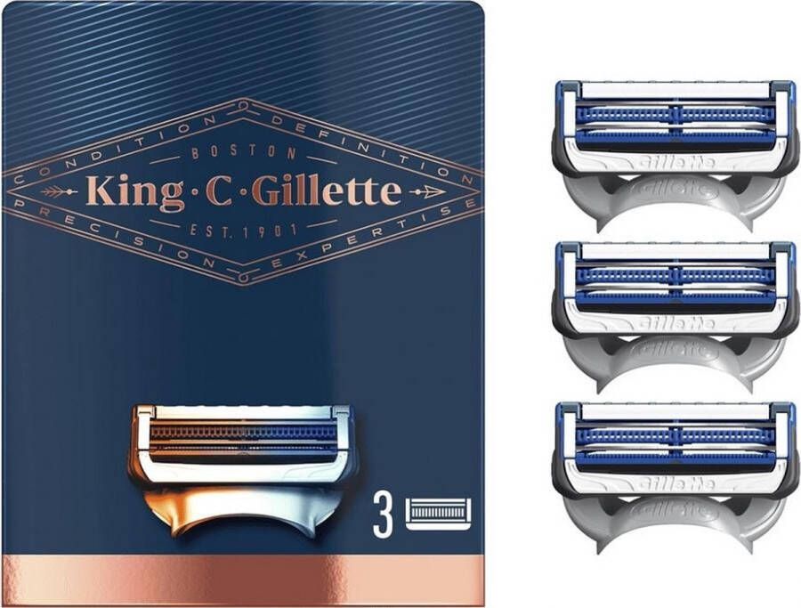 King C. Gillette Scheermesjes Heren 3 Navulmesjes