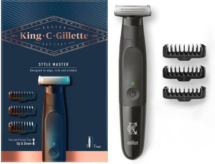 King C. Gillette StyleMaster Draadloze Trimmer voor Stoppelbaard Voor Mannen