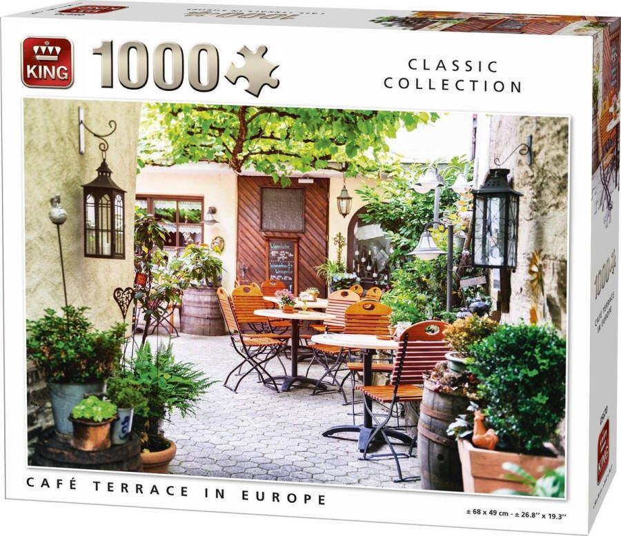 King Cafe Terrace in Europe Legpuzzel 1000 stukjes Volwassenen