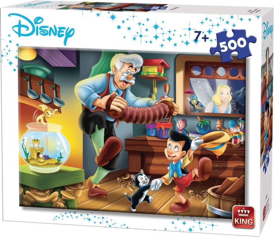 King Disney Pinocchio -:Legpuzzel 500 stukjes van het merk 48 x 34 cm