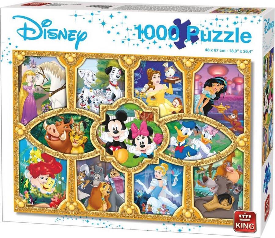 King Disney Puzzel 1000 Stukjes Magical Moments Legpuzzel (68 x 49 cm)