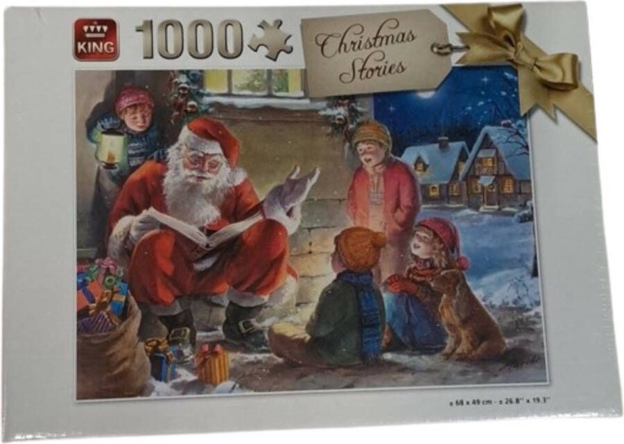 King kerstpuzzel Christmass Stories 1000 stukjes Kerstpuzzel met kerstman