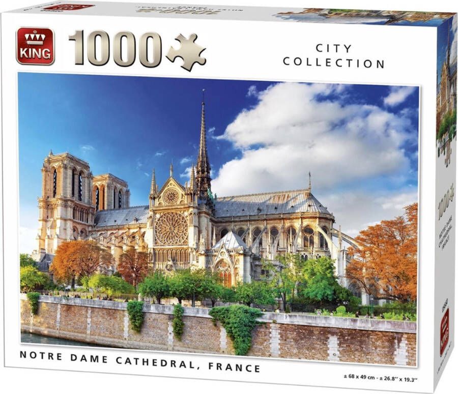 King legpuzzel city collection Notre Dame cathedral frankrijk 1000 stukjes