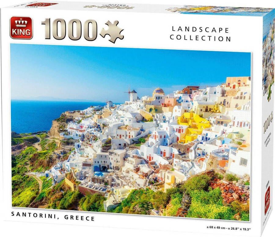 King legpuzzel Griekenland Santorini Landschap Volwassenen 1000 stukjes