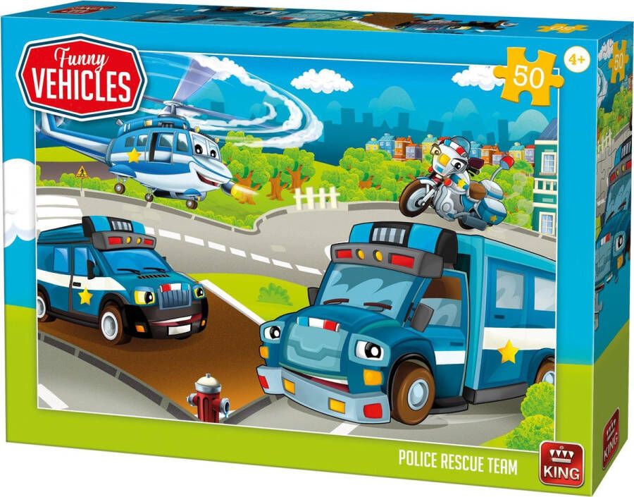 King Legpuzzel Police Rescue Team 50 Stuks