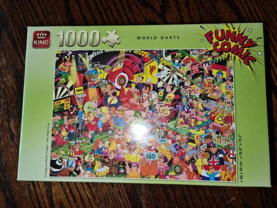 King legpuzzel world darts funny comic 1000 stukjes