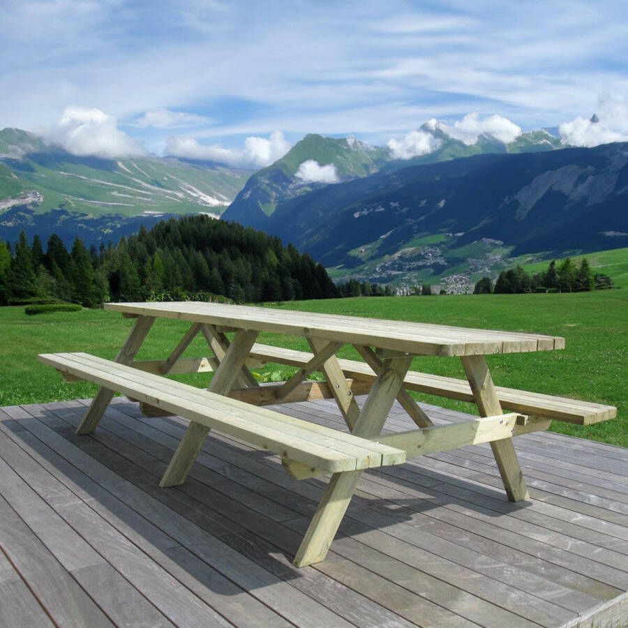 KING Picknicktafel 300 cm royal 4.5 cm dikte