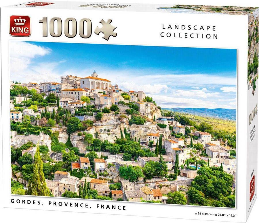 King puzzel 1000 stukjes (68 x 49 cm) Gordes Provence France