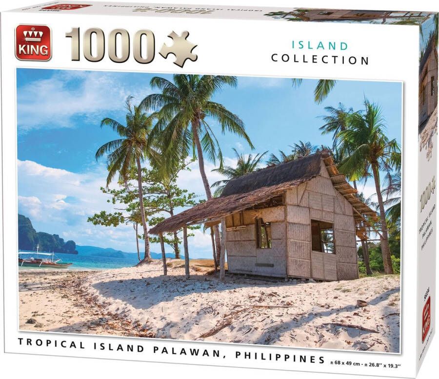 King Puzzel 1000 Stukjes (68 x 49 cm) Palawan Filipijnen Legpuzzel Tropisch Eiland