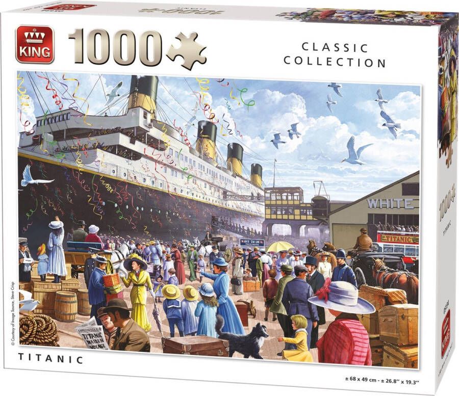 King Puzzel 1000 Stukjes (68 x 49 cm) Titanic Klassieke Legpuzzel Volwassenen