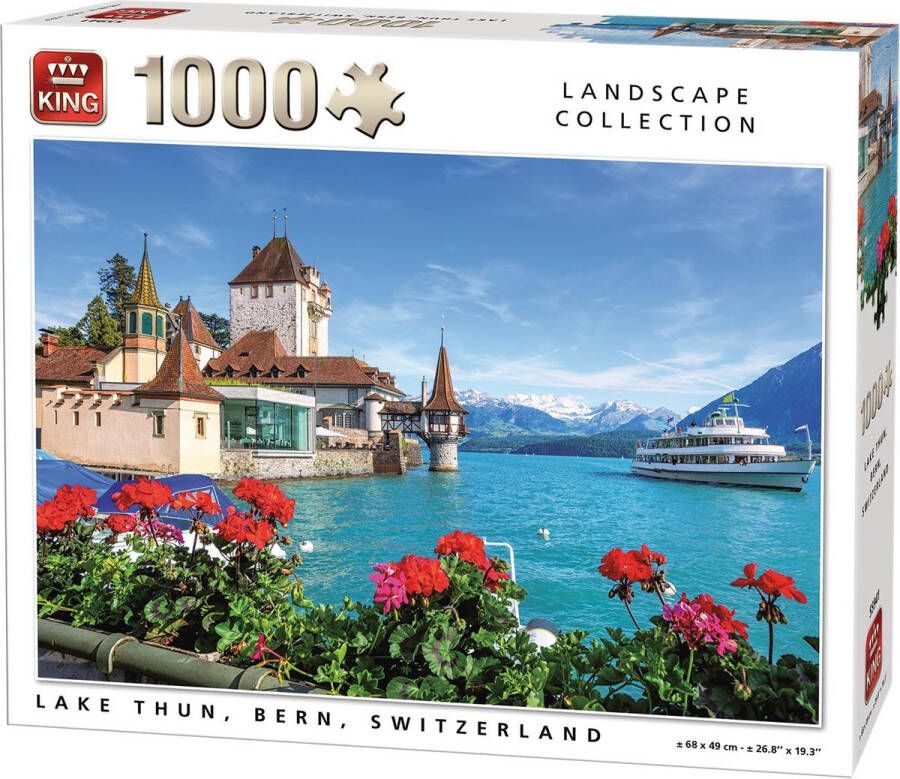 King Puzzel 1000 Stukjes Tunnersee Zwitserland Legpuzzel (68 x 49 cm)