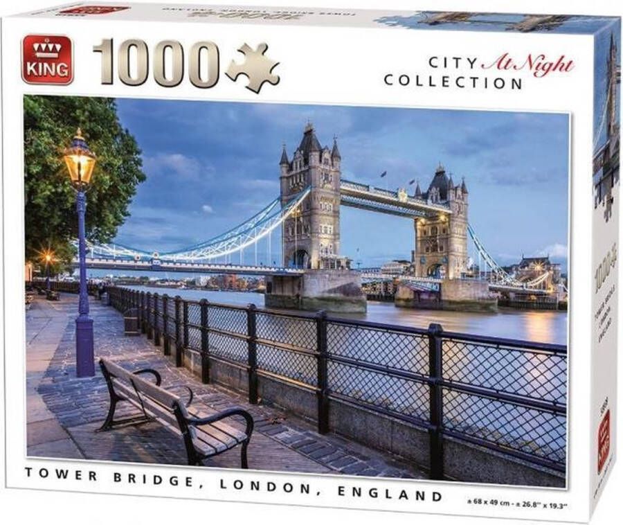 King Puzzel 1000 Stukjes Volwassenen Legpuzzel Puzzels Hobby Tower Bridgge Londen