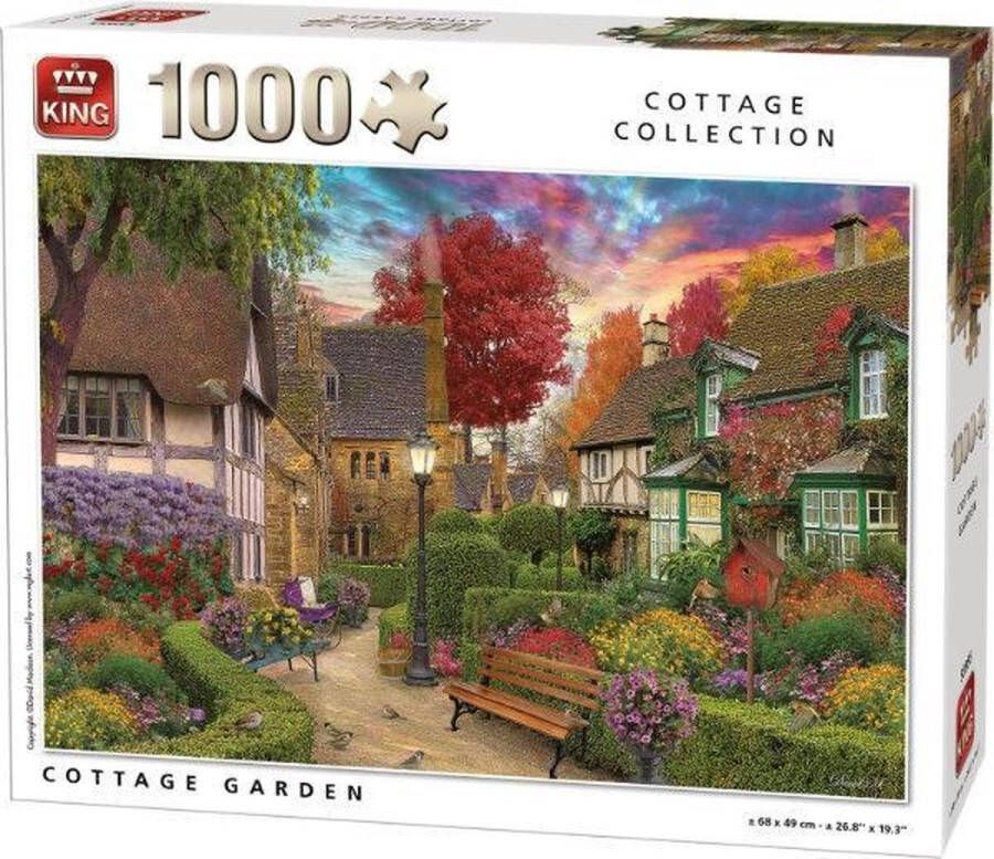 King Puzzel 1000 Stukjes Volwassenen Legpuzzel Puzzels Hobby Tuin en Huisjes 68 x 49 cm