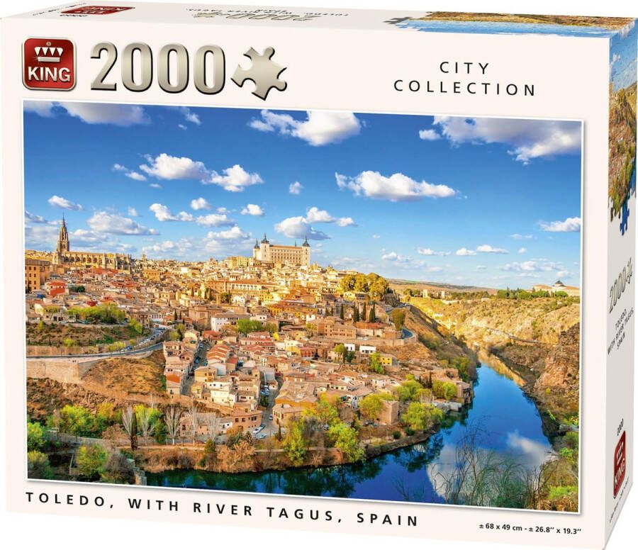 King Puzzel 2000 Stukjes (96 x 68 cm) Toledo Spanje Legpuzzel Steden
