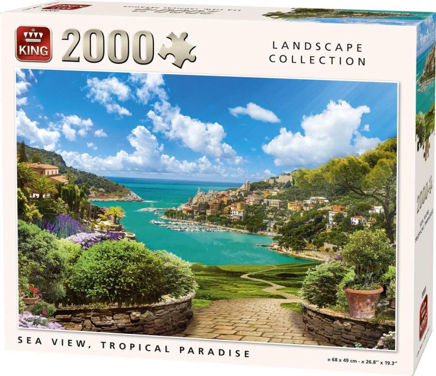 King Puzzel 2000 Stukjes (96 x 68 cm) Tropische Sea View Legpuzzel Landschap