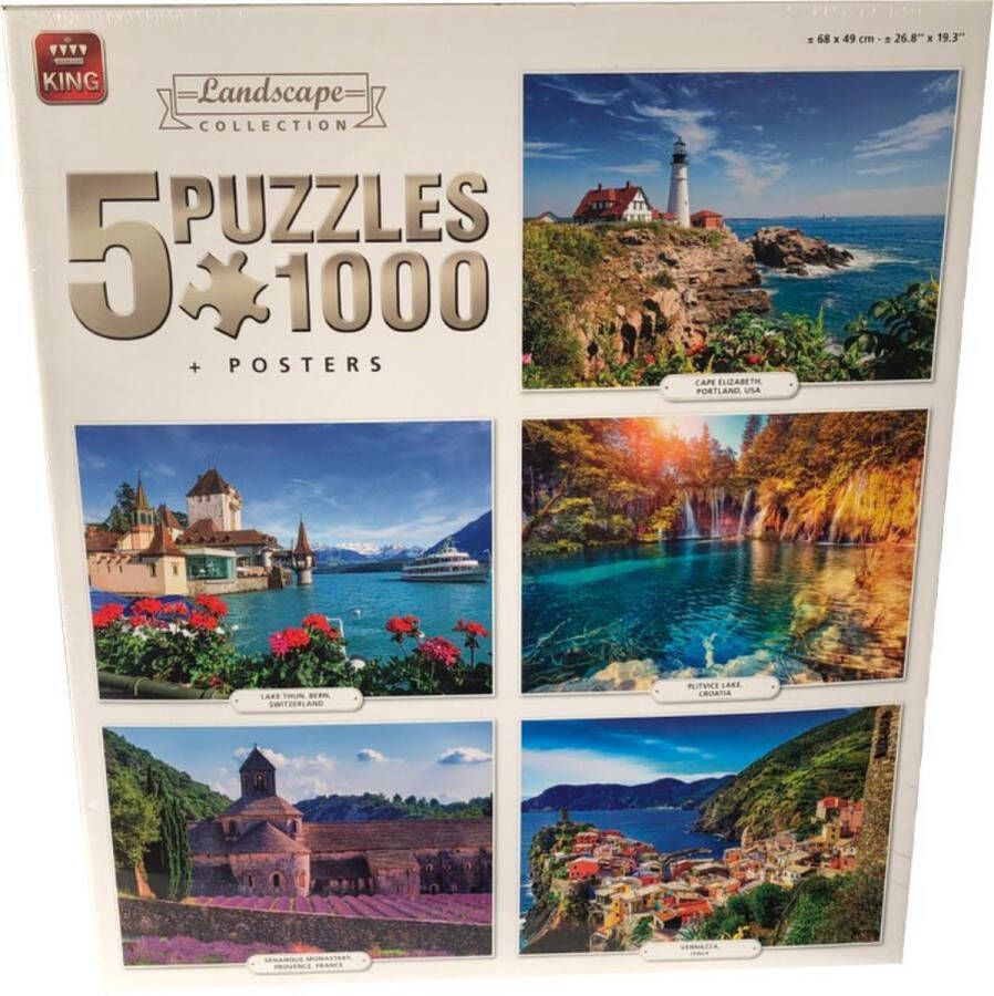 King Puzzel 5 in 1 Landscape collection