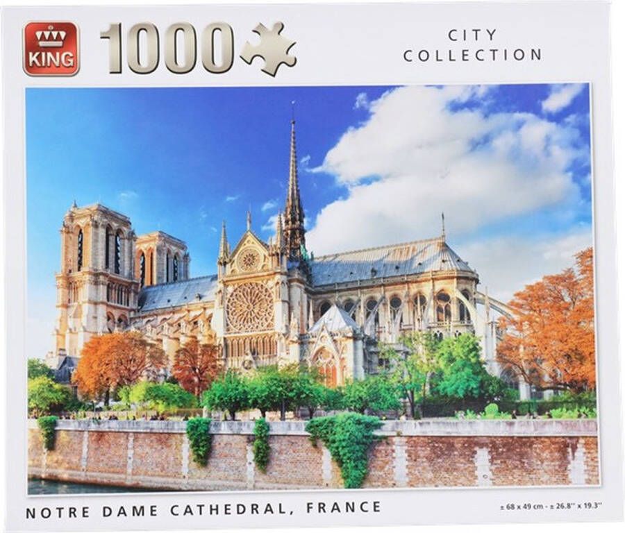 King Puzzel City Collection Notre Dame Cathedral Frankrijk 68x49cm 1000 stukjes LIMITED EDITION