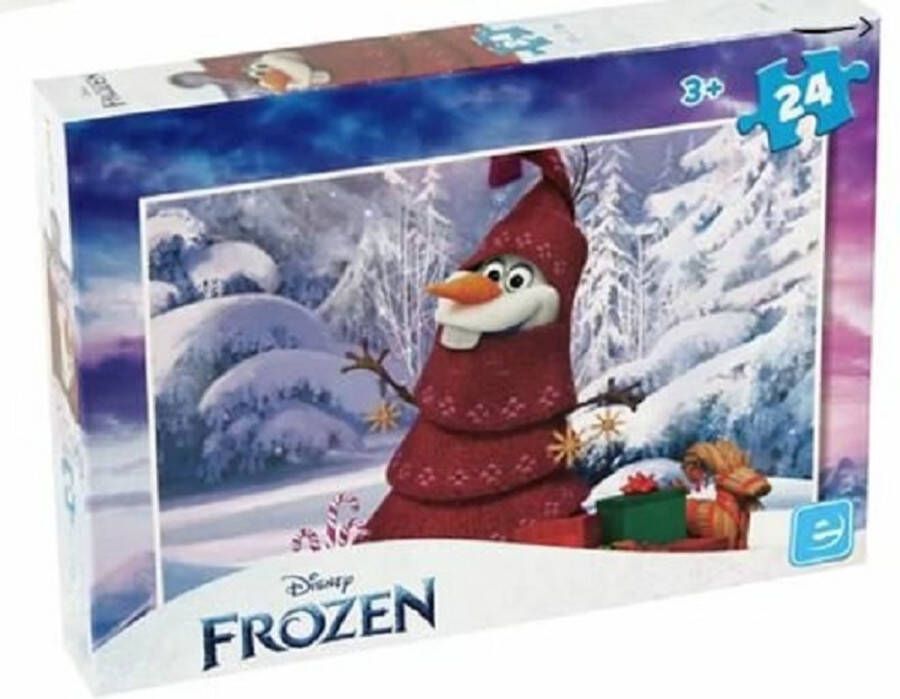 King Puzzel Frozen Kerst 24 Stukjes