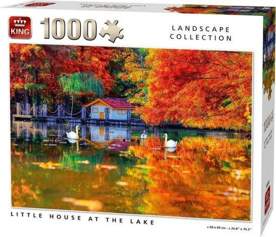 King puzzel Little house at the lake 1000 stukjes Schitterende Legpuzzel