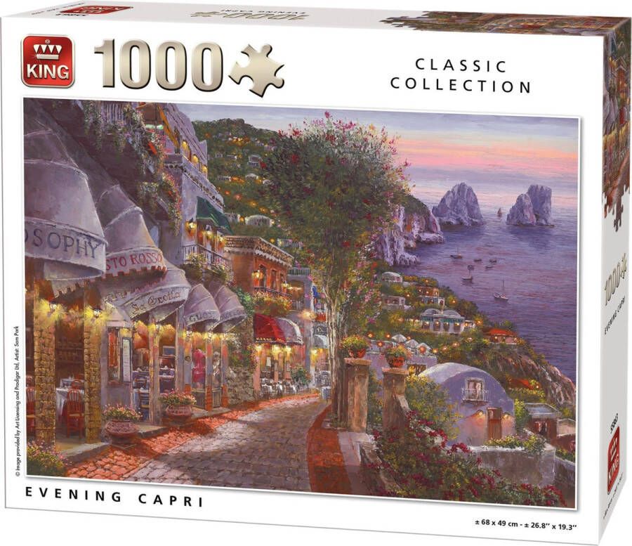 King Puzzel Vakantie Italië- Capri -Evening- 1000 stukjes