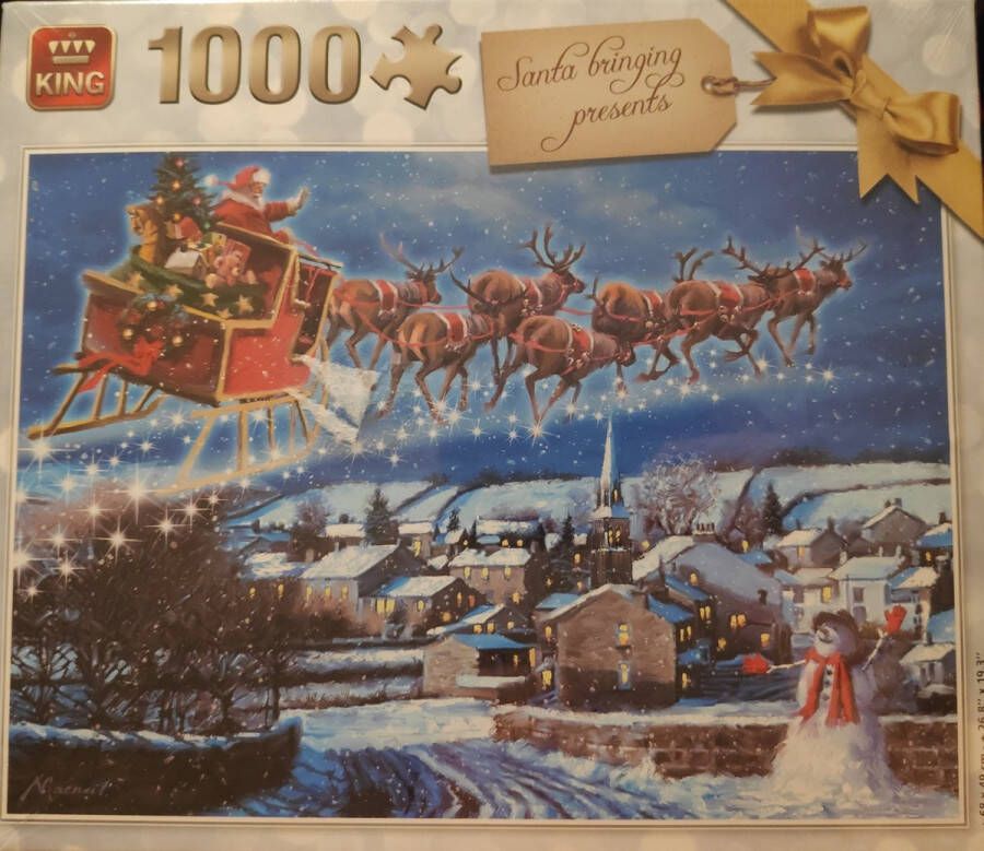 King Santa Bringing Presents 1000 stukjes