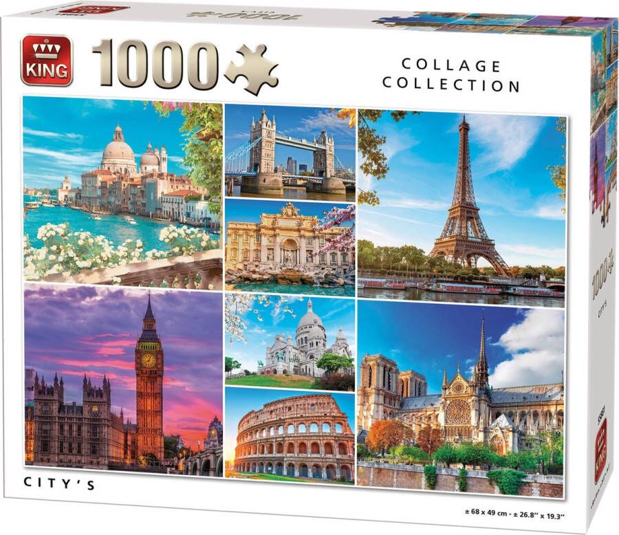 King Steden Collage -Citie's 1000 puzzelstukjes