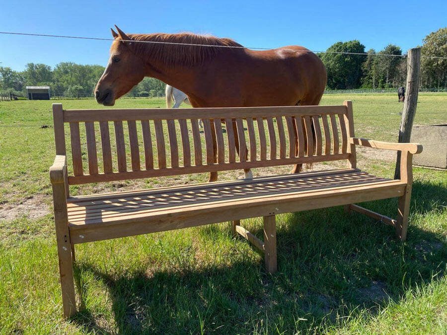KING Teak tuinbank 3 poten (210 x 91 cm) dordogne 5 cm pootdikte