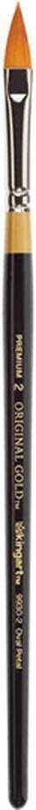 KingArt Golden Taklon Oval Floral Petal Penseel 2