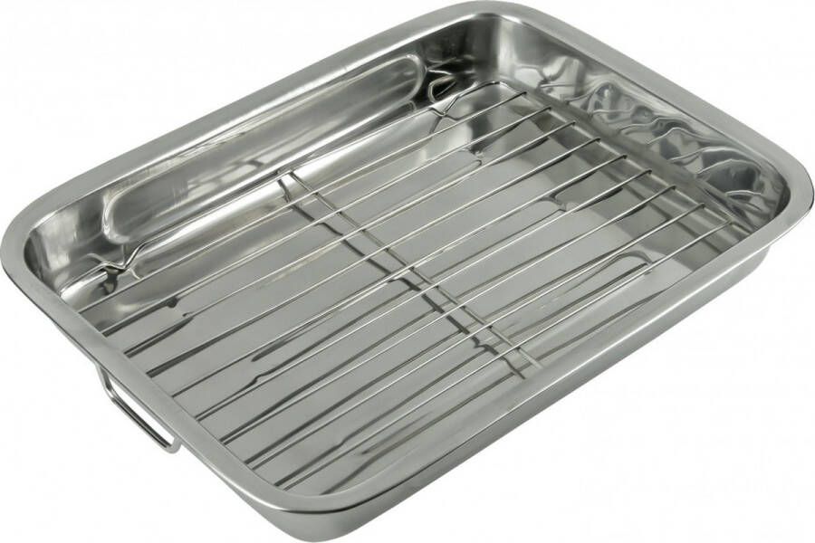 KINGHOFF 1378 Braadblik Bakplaat met Grill Rooster 40 x 29.5 x 5.5 cm