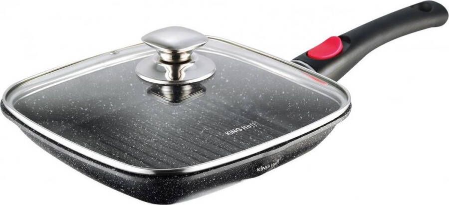 KINGHOFF 1510 grillpan 24x24 cm marble coating inductie