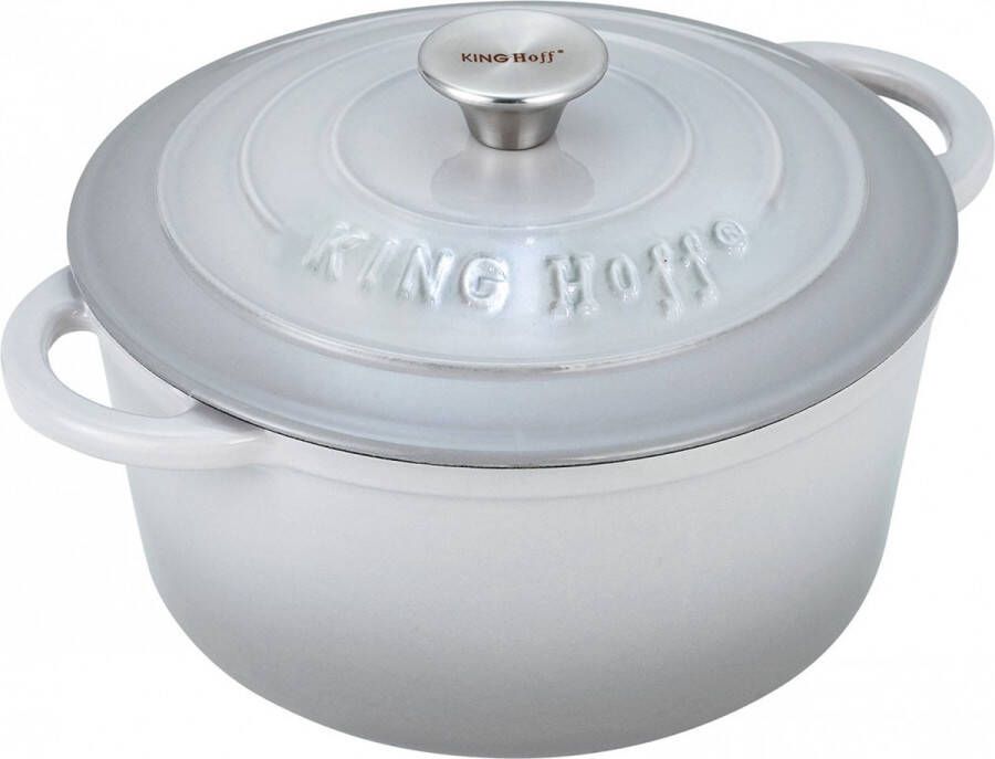 KINGHOFF 1520 gietijzeren braadpan Ø21 cm 2.4L grijs emaille
