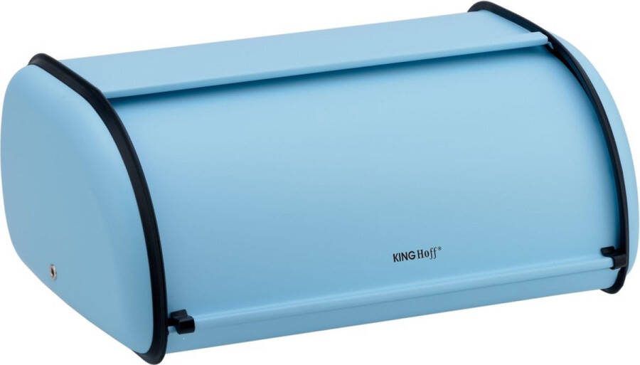 KINGHOFF 1757 Kleine Broodtrommel RVS Licht blauw Retro 36x24x15 cm