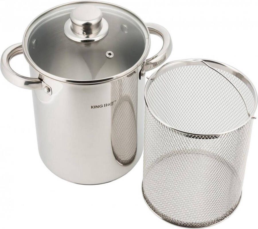 KINGHOFF KH-3325 3-delige RVS asperge pasta pan voor alle warmtebronnen 4 2L