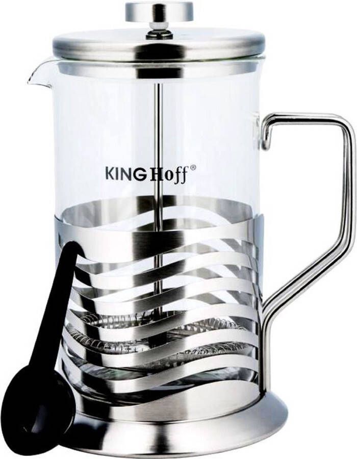 KINGHOFF Koffiemaker Theezetter RVS Vaatwasser bestendig 600 ml