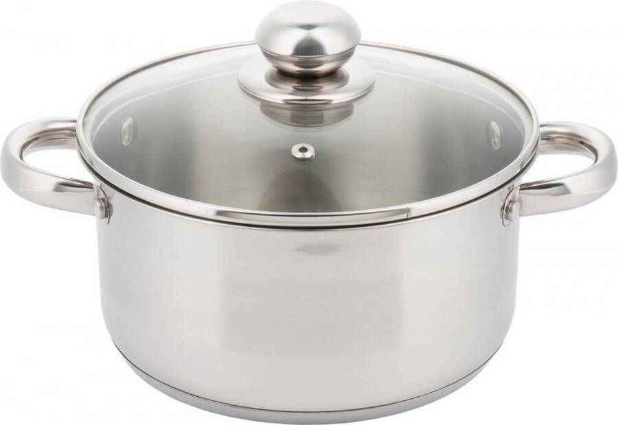 KINGHOFF Pan met Deksel 18cm 2.1L RVS roestvrijestaal