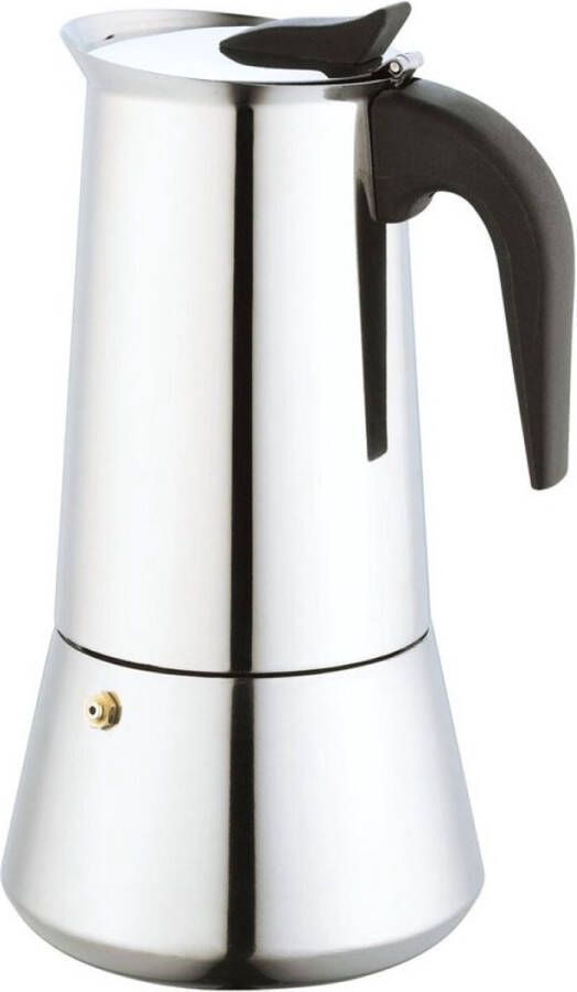 KINGHOFF Percolator RVS Espressomaker koffiezetapparaat voor 4 kopjes espresso