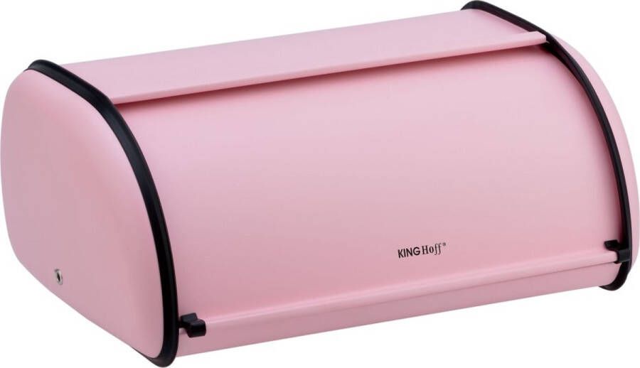 KINGHOFF Top Choice Kleine Broodtrommel RVS Roze Retro 36x24x15 cm