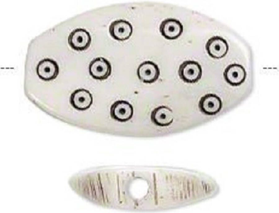 Kingsley-hobby.com Benen kralen (been) handgesneden plat ovaal 26x15x5mm rijggat ca. 2 5mm. Per 10 stuks