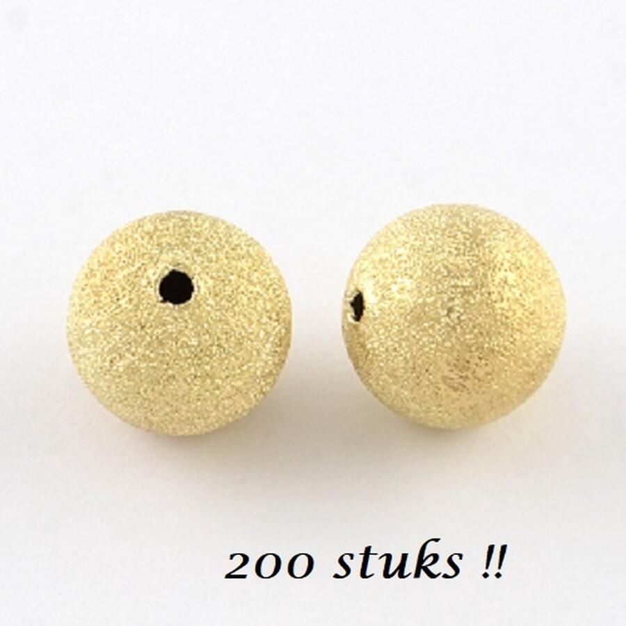 Kingsley-hobby.com Metalen spacer kralen stardust goud 6mm rijggat 1mm. Verkocht per 200 stuks