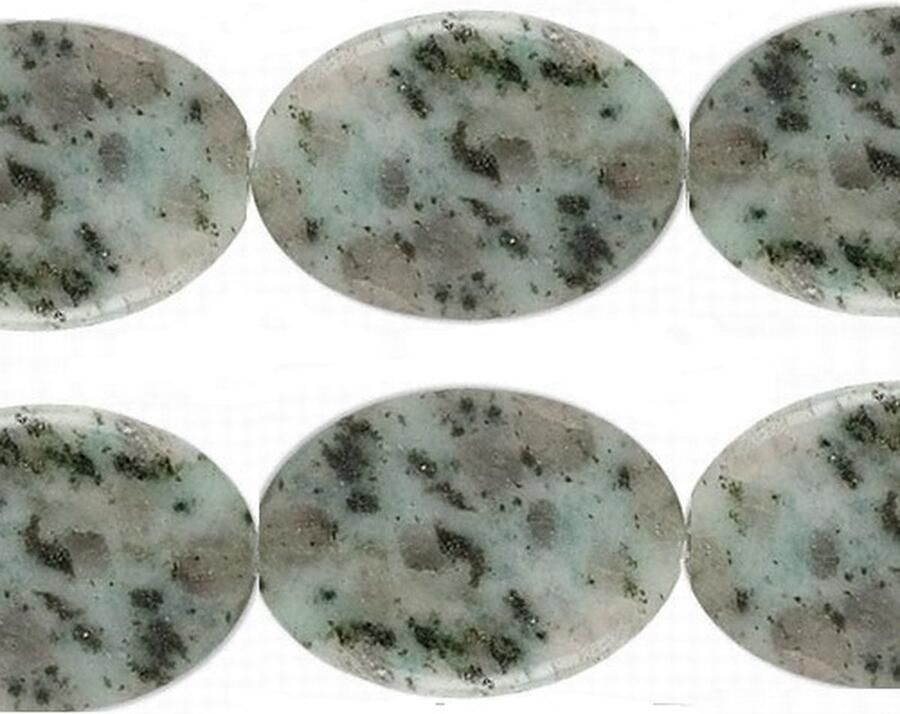 Kingsley-hobby.com Natuurstenen kralen Sesam Jaspis grote ovale kralen van 40x30x6mm. Per snoer van 5 kralen